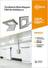 ZERTIFIZIERTE MOTORKLAPPEN F400 FÜR KÜHLHÄUSER