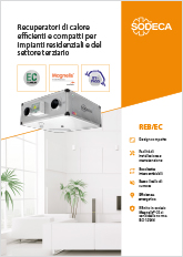 RECUPERATORI DI CALORE EFFICIENTI E COMPATTI PER IMPIANTI RESIDENZIALI E DEL SETTORE TERZIARIO