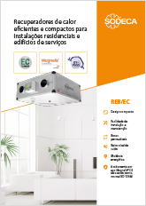 RECUPERADORES DE CALOR EFICIENTES E COMPACTOS PARA INSTALAÇÕES RESIDENCIAIS E EDIFÍCIOS DE SERVIÇOS